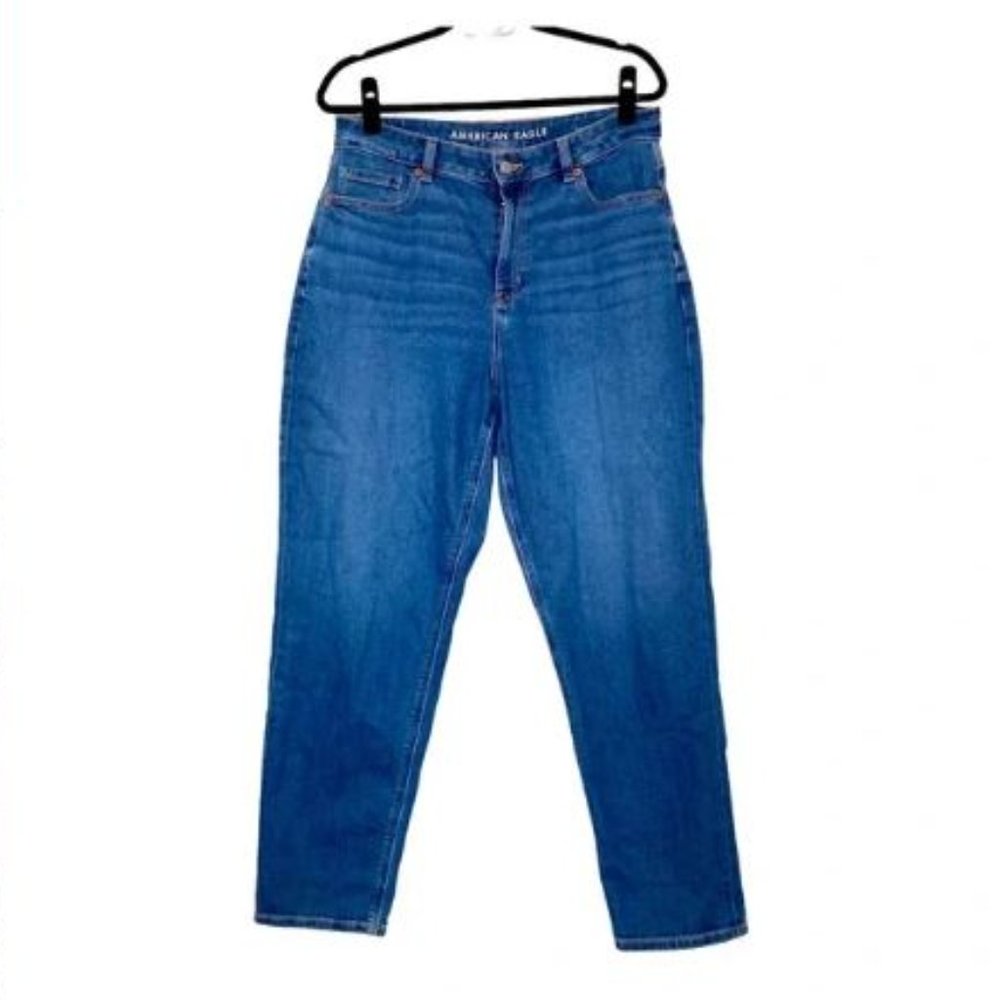 American Eagle Jeans Size 10 Long Mom High Rise Tapered Leg
